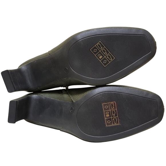 Journee Collection Women Sarla Ankle Booties Sz US 12M Olive Green Reptile Print - Picture 3 of 4